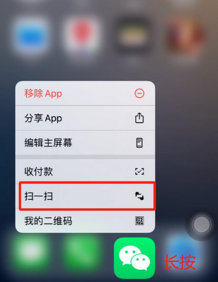 呼兰苹果手机维修分享iPhone 15如何快速打开扫一扫 