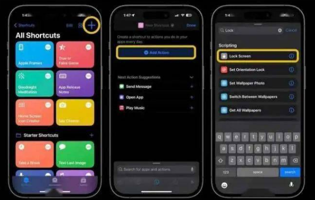 呼兰苹果14锁屏维修店分享iPhone14升级iOS16.4后如何创建锁屏快捷方式 