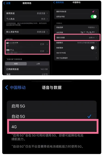 呼兰苹果手机维修分享iPhone14如何切换4G/5G? iPhone14 5G网络切换方法 