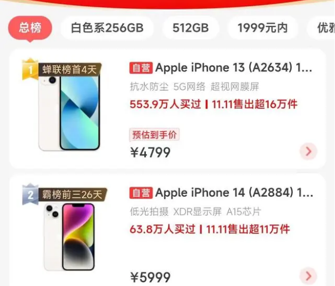 呼兰苹果14维修分享iPhone14配置不如同价位的安卓还能大卖 